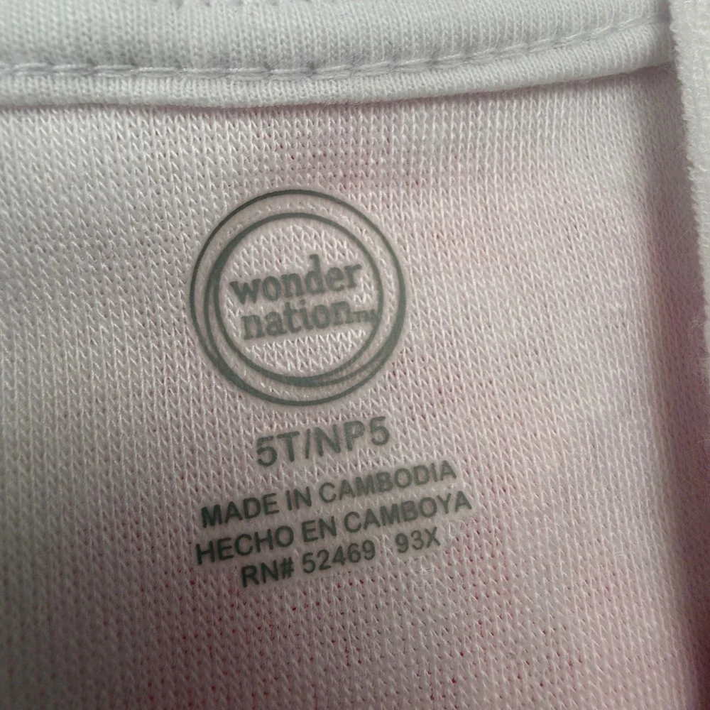 Wonder Nation Girls White Unicorn Hooded Terry Cloth Swim Cover-Up Size 5T